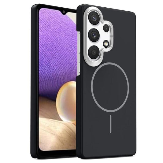 Gold Armor PC Thin Circle MagSafe Shockproof Phone Case, For Samsung Galaxy A33 5G, For Samsung Galaxy A13 4G, For Samsung Galaxy S22 Ultra 5G, For Samsung Galaxy A32 4G, For Samsung Galaxy A52 5G, For Samsung Galaxy A15 4G / 5G                        ...