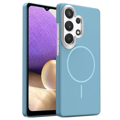 Gold Armor PC Thin Circle MagSafe Shockproof Phone Case, For Samsung Galaxy A33 5G, For Samsung Galaxy A13 4G, For Samsung Galaxy S22 Ultra 5G, For Samsung Galaxy A32 4G, For Samsung Galaxy A52 5G, For Samsung Galaxy A15 4G / 5G                        ...