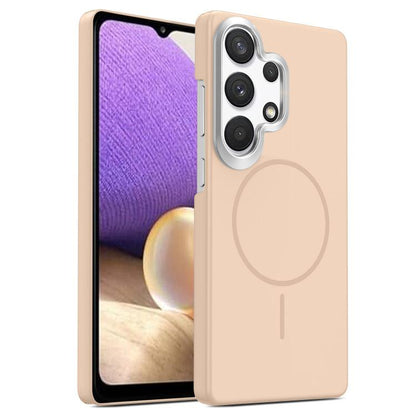 Gold Armor PC Thin Circle MagSafe Shockproof Phone Case, For Samsung Galaxy A33 5G, For Samsung Galaxy A13 4G, For Samsung Galaxy S22 Ultra 5G, For Samsung Galaxy A32 4G, For Samsung Galaxy A52 5G, For Samsung Galaxy A15 4G / 5G                        ...