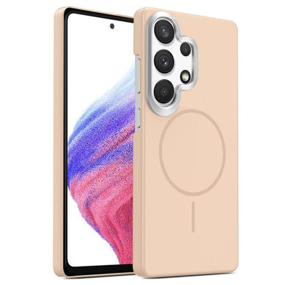 Gold Armor PC Thin Circle MagSafe Shockproof Phone Case, For Samsung Galaxy A05, For Samsung Galaxy A05s, For Samsung Galaxy A25 5G, For Samsung Galaxy S23 FE 5G, For Samsung Galaxy A24 4G, For Samsung Galaxy A34 5G, For Samsung Galaxy A54 5G          ...