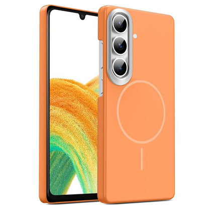 Gold Armor PC Thin Circle MagSafe Shockproof Phone Case, For Samsung Galaxy A05, For Samsung Galaxy A05s, For Samsung Galaxy A25 5G, For Samsung Galaxy S23 FE 5G, For Samsung Galaxy A24 4G, For Samsung Galaxy A34 5G, For Samsung Galaxy A54 5G          ...