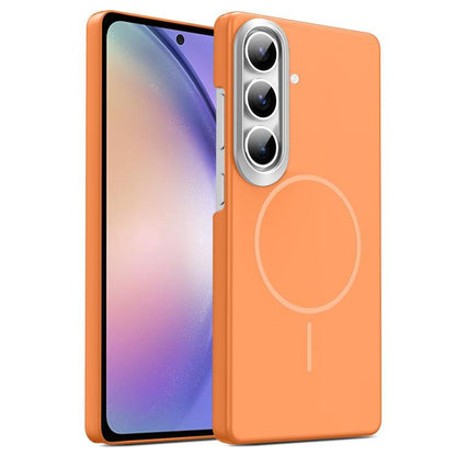 Gold Armor PC Thin Circle MagSafe Shockproof Phone Case, For Samsung Galaxy A05, For Samsung Galaxy A05s, For Samsung Galaxy A25 5G, For Samsung Galaxy S23 FE 5G, For Samsung Galaxy A24 4G, For Samsung Galaxy A34 5G, For Samsung Galaxy A54 5G          ...
