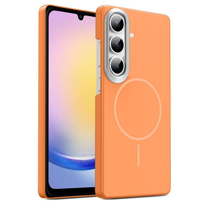 Gold Armor PC Thin Circle MagSafe Shockproof Phone Case, For Samsung Galaxy A05, For Samsung Galaxy A05s, For Samsung Galaxy A25 5G, For Samsung Galaxy S23 FE 5G, For Samsung Galaxy A24 4G, For Samsung Galaxy A34 5G, For Samsung Galaxy A54 5G          ...