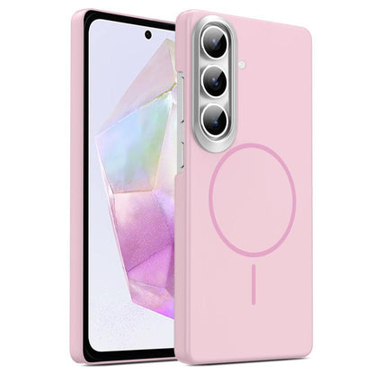 Gold Armor PC Thin Circle MagSafe Shockproof Phone Case, For Samsung Galaxy S25+ 5G, For Samsung Galaxy S25 Ultra 5G, For Samsung Galaxy A16 5G, For Samsung Galaxy A06 4G, For Samsung Galaxy S24 FE 5G, For Samsung Galaxy A55 5G, For Samsung Galaxy A35 ...