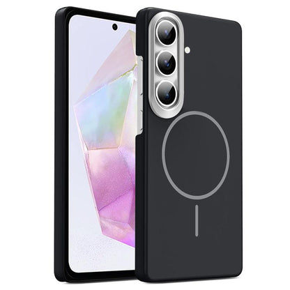 Gold Armor PC Thin Circle MagSafe Shockproof Phone Case, For Samsung Galaxy S25+ 5G, For Samsung Galaxy S25 Ultra 5G, For Samsung Galaxy A16 5G, For Samsung Galaxy A06 4G, For Samsung Galaxy S24 FE 5G, For Samsung Galaxy A55 5G, For Samsung Galaxy A35 ...