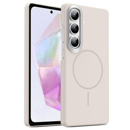 Gold Armor PC Thin Circle MagSafe Shockproof Phone Case, For Samsung Galaxy S25+ 5G, For Samsung Galaxy S25 Ultra 5G, For Samsung Galaxy A16 5G, For Samsung Galaxy A06 4G, For Samsung Galaxy S24 FE 5G, For Samsung Galaxy A55 5G, For Samsung Galaxy A35 ...