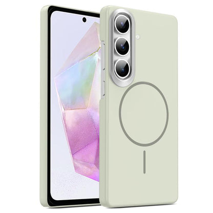 Gold Armor PC Thin Circle MagSafe Shockproof Phone Case, For Samsung Galaxy S25+ 5G, For Samsung Galaxy S25 Ultra 5G, For Samsung Galaxy A16 5G, For Samsung Galaxy A06 4G, For Samsung Galaxy S24 FE 5G, For Samsung Galaxy A55 5G, For Samsung Galaxy A35 ...