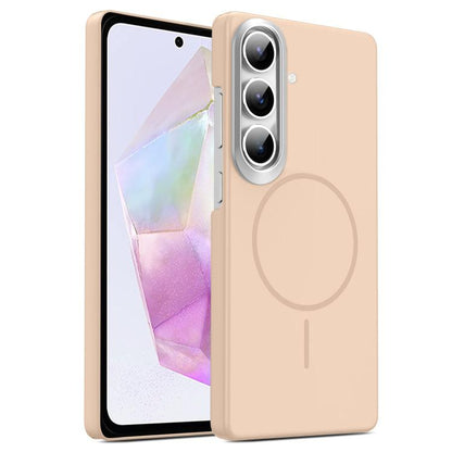 Gold Armor PC Thin Circle MagSafe Shockproof Phone Case, For Samsung Galaxy S25+ 5G, For Samsung Galaxy S25 Ultra 5G, For Samsung Galaxy A16 5G, For Samsung Galaxy A06 4G, For Samsung Galaxy S24 FE 5G, For Samsung Galaxy A55 5G, For Samsung Galaxy A35 ...