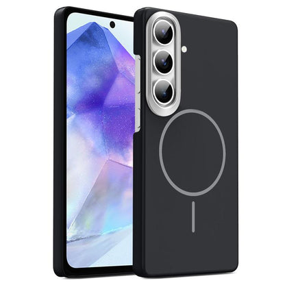 Gold Armor PC Thin Circle MagSafe Shockproof Phone Case, For Samsung Galaxy S25+ 5G, For Samsung Galaxy S25 Ultra 5G, For Samsung Galaxy A16 5G, For Samsung Galaxy A06 4G, For Samsung Galaxy S24 FE 5G, For Samsung Galaxy A55 5G, For Samsung Galaxy A35 ...