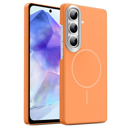 Gold Armor PC Thin Circle MagSafe Shockproof Phone Case, For Samsung Galaxy S25+ 5G, For Samsung Galaxy S25 Ultra 5G, For Samsung Galaxy A16 5G, For Samsung Galaxy A06 4G, For Samsung Galaxy S24 FE 5G, For Samsung Galaxy A55 5G, For Samsung Galaxy A35 ...