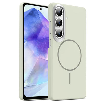 Gold Armor PC Thin Circle MagSafe Shockproof Phone Case, For Samsung Galaxy S25+ 5G, For Samsung Galaxy S25 Ultra 5G, For Samsung Galaxy A16 5G, For Samsung Galaxy A06 4G, For Samsung Galaxy S24 FE 5G, For Samsung Galaxy A55 5G, For Samsung Galaxy A35 ...