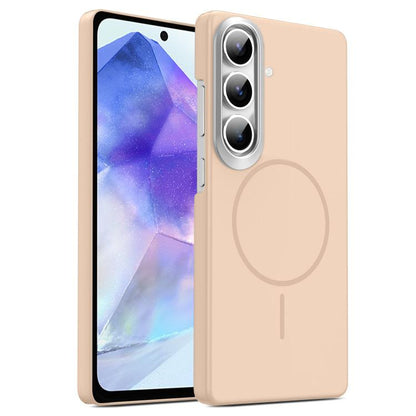 Gold Armor PC Thin Circle MagSafe Shockproof Phone Case, For Samsung Galaxy S25+ 5G, For Samsung Galaxy S25 Ultra 5G, For Samsung Galaxy A16 5G, For Samsung Galaxy A06 4G, For Samsung Galaxy S24 FE 5G, For Samsung Galaxy A55 5G, For Samsung Galaxy A35 ...