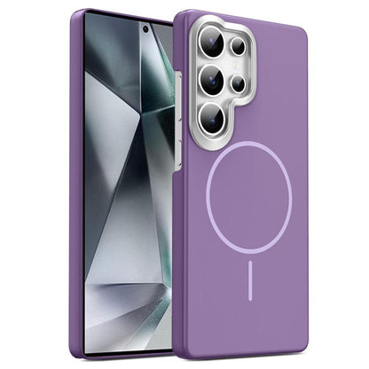 Gold Armor PC Thin Circle MagSafe Shockproof Phone Case, For Samsung Galaxy S26+ 5G, For Samsung Galaxy S26 Ultra 5G, For Samsung Galaxy S26 5G, For Samsung Galaxy A07 5G, For Samsung Galaxy A17 5G, For Samsung Galaxy S25 Edge 5G                       ...