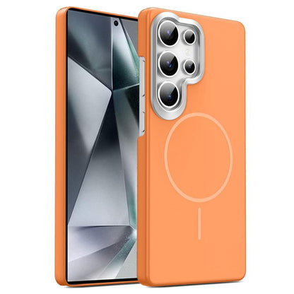 Gold Armor PC Thin Circle MagSafe Shockproof Phone Case, For Samsung Galaxy S26+ 5G, For Samsung Galaxy S26 Ultra 5G, For Samsung Galaxy S26 5G, For Samsung Galaxy A07 5G, For Samsung Galaxy A17 5G, For Samsung Galaxy S25 Edge 5G                       ...