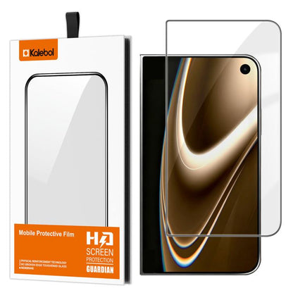 Kalebol High-Aluminum Screen-Printed Full-Coverage Anti-Fingerprint Black-Bordered HD Tempered Glass Film, For iPhone Fold Outer Screen, For iPhone 18, For iPhone 18 Pro, For iPhone 18 Pro Max, For iPhone 17 Pro Max, For iPhone 17 Pro, For iPhone 17   ...