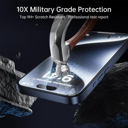 Kalebol High-Aluminum Screen-Printed Full-Coverage Anti-Fingerprint Black-Bordered HD Tempered Glass Film, For iPhone 18 Pro, For iPhone 18 Pro Max, For iPhone 17 Pro Max, For iPhone 17 Pro, For iPhone 17, For iPhone Air, For iPhone 16 Pro Max         ...