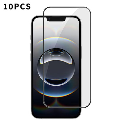 10pcs Kalebol High-Aluminum Screen-Printed Full-Coverage Anti-Fingerprint Black-Bordered HD Tempered Glass Film, For iPhone 18 Pro, For iPhone 18 Pro Max, For iPhone 17 Pro Max, For iPhone 17 Pro, For iPhone 17, For iPhone Air, For iPhone 16 Pro Max   ...