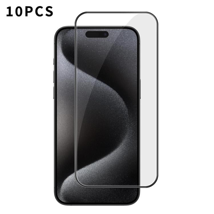 10pcs Kalebol High-Aluminum Screen-Printed Full-Coverage Anti-Fingerprint Black-Bordered HD Tempered Glass Film, For iPhone 18 Pro, For iPhone 18 Pro Max, For iPhone 17 Pro Max, For iPhone 17 Pro, For iPhone 17, For iPhone Air, For iPhone 16 Pro Max   ...