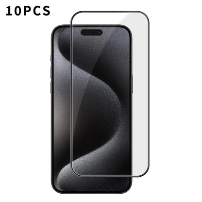 10pcs Kalebol High-Aluminum Screen-Printed Full-Coverage Anti-Fingerprint Black-Bordered HD Tempered Glass Film, For iPhone 18 Pro, For iPhone 18 Pro Max, For iPhone 17 Pro Max, For iPhone 17 Pro, For iPhone 17, For iPhone Air, For iPhone 16 Pro Max   ...