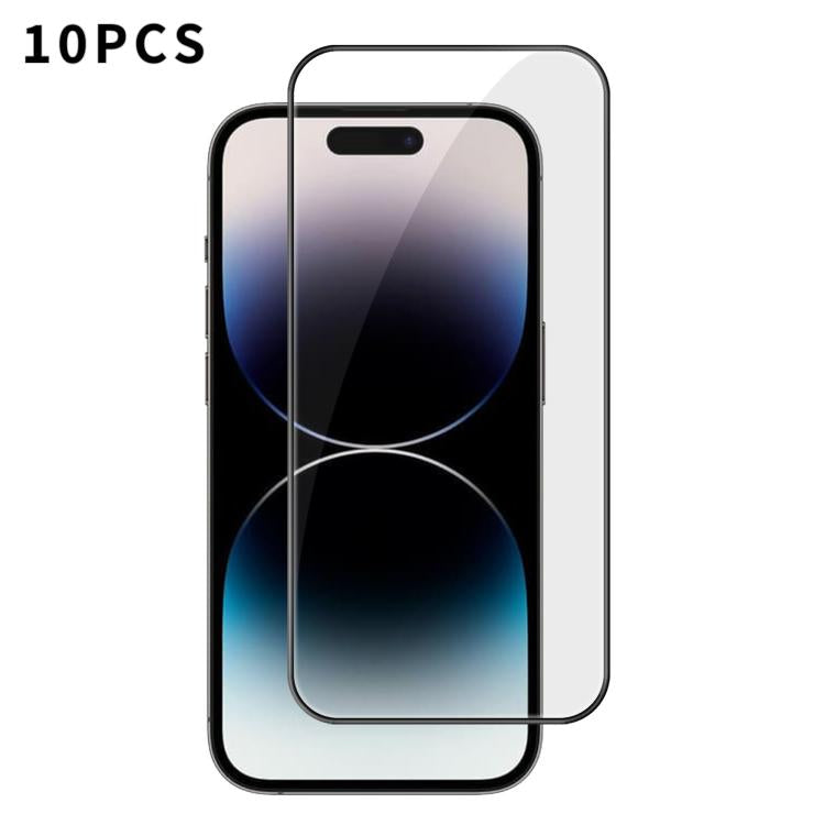 10pcs Kalebol High-Aluminum Screen-Printed Full-Coverage Anti-Fingerprint Black-Bordered HD Tempered Glass Film, For iPhone 18 Pro, For iPhone 18 Pro Max, For iPhone 17 Pro Max, For iPhone 17 Pro, For iPhone 17, For iPhone Air, For iPhone 16 Pro Max   ...