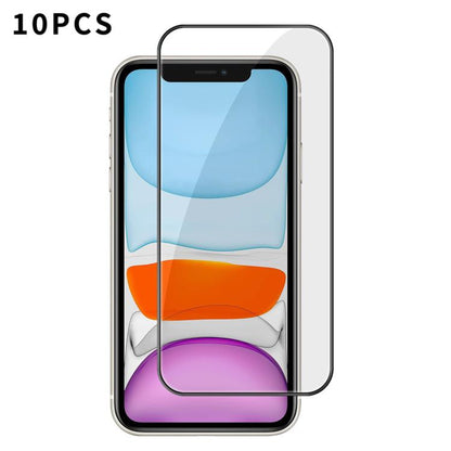 10pcs Kalebol High-Aluminum Screen-Printed Full-Coverage Anti-Fingerprint Black-Bordered HD Tempered Glass Film, For iPhone 18 Pro, For iPhone 18 Pro Max, For iPhone 17 Pro Max, For iPhone 17 Pro, For iPhone 17, For iPhone Air, For iPhone 16 Pro Max   ...