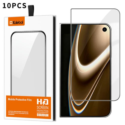 10pcs Kalebol High-Aluminum Screen-Printed Full-Coverage Anti-Fingerprint Black-Bordered HD Tempered Glass Film, For iPhone Fold Outer Screen, For iPhone 18, For iPhone 18 Pro, For iPhone 18 Pro Max, For iPhone 17 Pro Max, For iPhone 17 Pro, For iPhone...