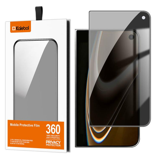 Kalebol High-Aluminum Screen-Printed Full-Coverage Black-Border Privacy Tempered Glass Film, For iPhone Fold Outer Screen, For iPhone 18, For iPhone 18 Pro, For iPhone 18 Pro Max, For iPhone 17 Pro Max, For iPhone 17 Pro, For iPhone 17, For iPhone Air ...