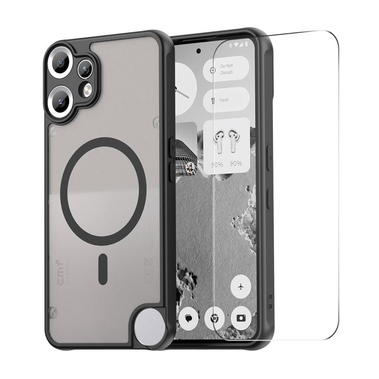ENKAY Hat-Prince MagSafe Matte Translucent Shockproof Phone Case with Large Arc Edge Film, For Nothing Phone 4a Pro, For Nothing Phone 4a, For Nothing Phone 3a Lite, For Nothing CMF Phone 2 Pro