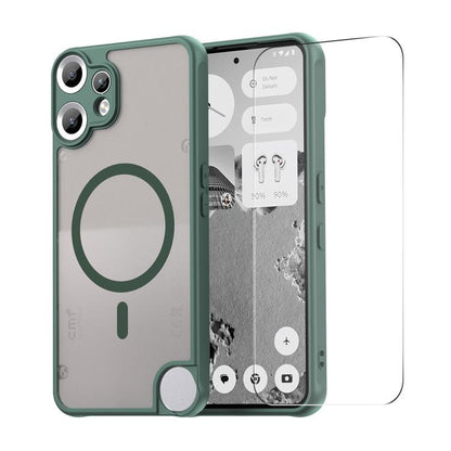 ENKAY Hat-Prince MagSafe Matte Translucent Shockproof Phone Case with Large Arc Edge Film, For Nothing Phone 4a Pro, For Nothing Phone 4a, For Nothing Phone 3a Lite, For Nothing CMF Phone 2 Pro