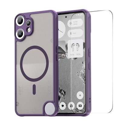 ENKAY Hat-Prince MagSafe Matte Translucent Shockproof Phone Case with Large Arc Edge Film, For Nothing Phone 4a Pro, For Nothing Phone 4a, For Nothing Phone 3a Lite, For Nothing CMF Phone 2 Pro