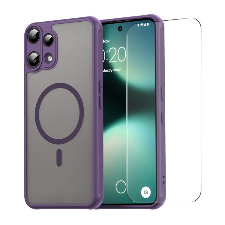 ENKAY Hat-Prince MagSafe Matte Translucent Shockproof Phone Case with Large Arc Edge Film, For Nothing Phone 4a Pro, For Nothing Phone 4a, For Nothing Phone 3a Lite, For Nothing CMF Phone 2 Pro