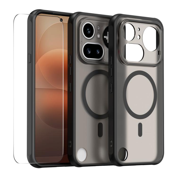 ENKAY Hat-Prince MagSafe Matte Translucent Shockproof Phone Case with Large Arc Edge Film, For Nothing Phone 4a Pro, For Nothing Phone 4a, For Nothing Phone 3a Lite, For Nothing CMF Phone 2 Pro