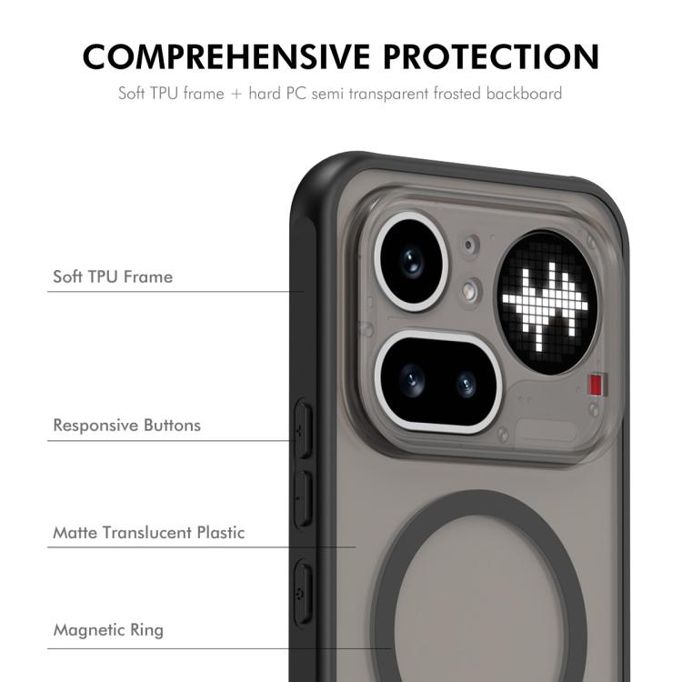 ENKAY Hat-Prince MagSafe Matte Translucent Shockproof Phone Case with Large Arc Edge Film, For Nothing Phone 4a Pro, For Nothing Phone 4a, For Nothing Phone 3a Lite, For Nothing CMF Phone 2 Pro