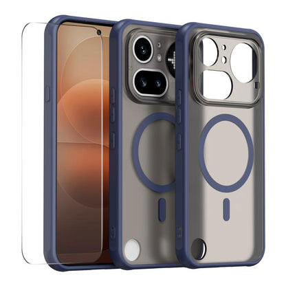 ENKAY Hat-Prince MagSafe Matte Translucent Shockproof Phone Case with Large Arc Edge Film, For Nothing Phone 4a Pro, For Nothing Phone 4a, For Nothing Phone 3a Lite, For Nothing CMF Phone 2 Pro