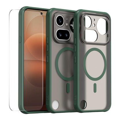ENKAY Hat-Prince MagSafe Matte Translucent Shockproof Phone Case with Large Arc Edge Film, For Nothing Phone 4a Pro, For Nothing Phone 4a, For Nothing Phone 3a Lite, For Nothing CMF Phone 2 Pro