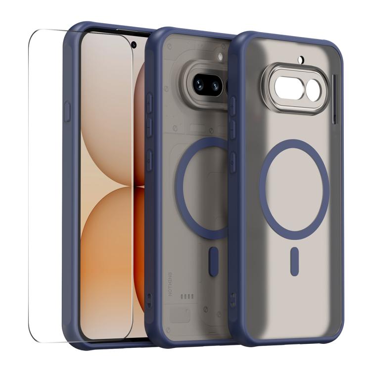 ENKAY Hat-Prince MagSafe Matte Translucent Shockproof Phone Case with Large Arc Edge Film, For Nothing Phone 4a Pro, For Nothing Phone 4a, For Nothing Phone 3a Lite, For Nothing CMF Phone 2 Pro