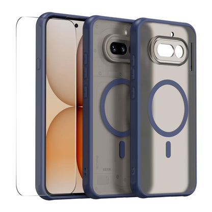 ENKAY Hat-Prince MagSafe Matte Translucent Shockproof Phone Case with Large Arc Edge Film, For Nothing Phone 4a Pro, For Nothing Phone 4a, For Nothing Phone 3a Lite, For Nothing CMF Phone 2 Pro