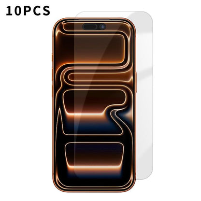 Kalebol 10pcs High-Aluminum Semi-Screen Anti-Fingerprint HD Tempered Glass Film, For iPhone 18 Pro, For iPhone 18 Pro Max, For iPhone 17 Pro Max, For iPhone 17 Pro, For iPhone 17, For iPhone Air, For iPhone 16 Pro Max, For iPhone 16 Pro                ...