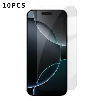 Kalebol 10pcs High-Aluminum Semi-Screen Anti-Fingerprint HD Tempered Glass Film, For iPhone 18 Pro, For iPhone 18 Pro Max, For iPhone 17 Pro Max, For iPhone 17 Pro, For iPhone 17, For iPhone Air, For iPhone 16 Pro Max, For iPhone 16 Pro                ...