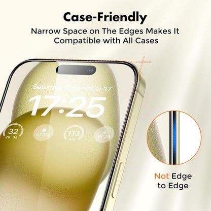Kalebol 10pcs High-Aluminum Semi-Screen Anti-Fingerprint HD Tempered Glass Film, For iPhone 18 Pro, For iPhone 18 Pro Max, For iPhone 17 Pro Max, For iPhone 17 Pro, For iPhone 17, For iPhone Air, For iPhone 16 Pro Max, For iPhone 16 Pro                ...