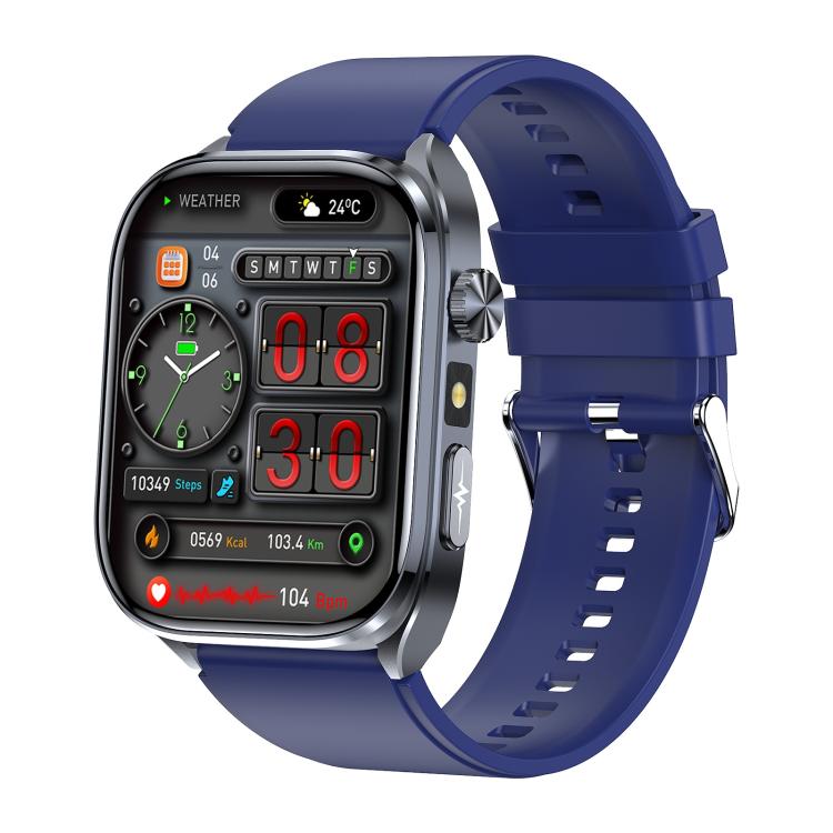 ET572 2.0 inch Color Screen Smart Watch Silicone Strap, Support Supports Health Monitoring / ECG