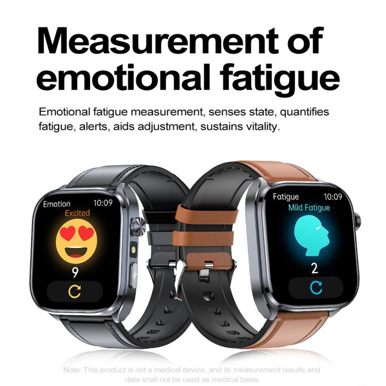 ET572 2.0 inch Color Screen Smart Watch Silicone Strap, Support Supports Health Monitoring / ECG