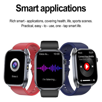 ET572 2.0 inch Color Screen Smart Watch Silicone Strap, Support Supports Health Monitoring / ECG