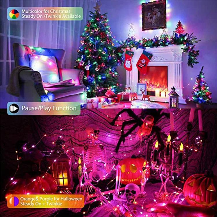 LXDC042 APP Controlled Smart LED String Lights Christmas Party Decoration Lights, 5M 50 LEDs, 10M 100 LEDs, 15M 150 LEDs, 20M 200 LEDs