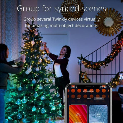 LXDC042 APP Controlled Smart LED String Lights Christmas Party Decoration Lights, 5M 50 LEDs, 10M 100 LEDs, 15M 150 LEDs, 20M 200 LEDs