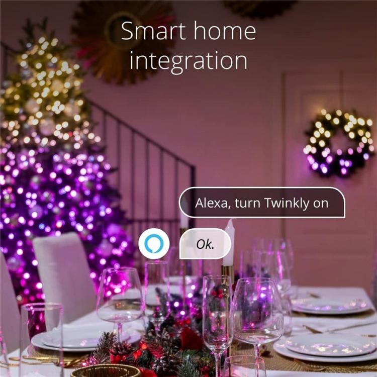 LXDC042 APP Controlled Smart LED String Lights Christmas Party Decoration Lights, 5M 50 LEDs, 10M 100 LEDs, 15M 150 LEDs, 20M 200 LEDs