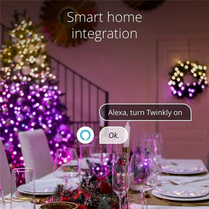 LXDC042 APP Controlled Smart LED String Lights Christmas Party Decoration Lights, 5M 50 LEDs, 10M 100 LEDs, 15M 150 LEDs, 20M 200 LEDs