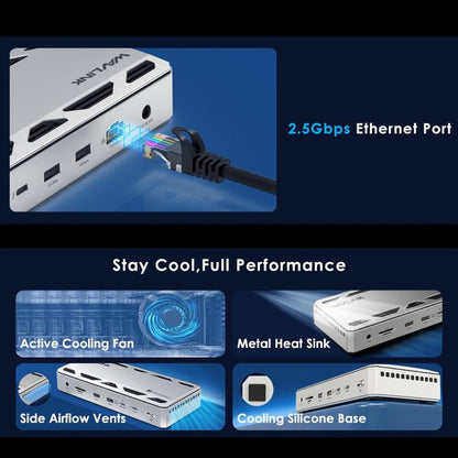 WAVLINK UTD58 12 in 1 120Gbps 140W Thunderbolt 5 Docking Station