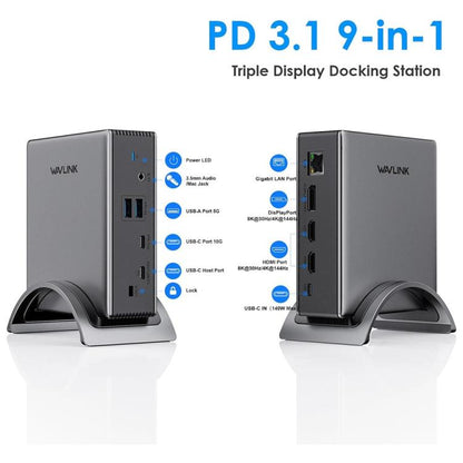 WAVLINK UMD27PRO 8K 30Hz / 4K 144Hz 140W PD HUB Adapter