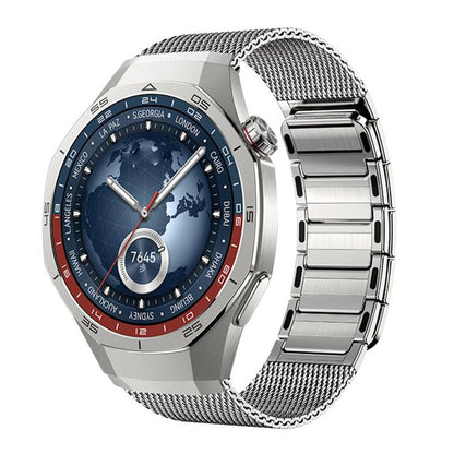 Magnetic Woven I-Shaped Stainless Steel Watch Band, For Huawei Watch GT 5 Pro 46mm